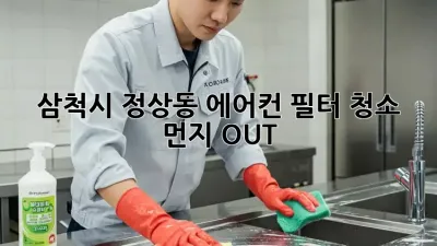 삼척시 정상동 에어컨 필터 청소 🌬️ 먼지 OUT!