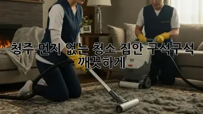 청주 먼지 없는 청소: 집안 구석구석 깨끗하게!